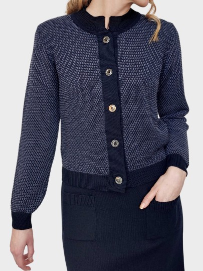 Siri merino navy blue bomber jacket