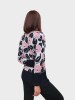 Mariana dark blue sweater with a floral pattern