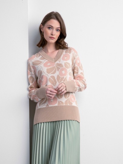 Mariana beige sweater with...