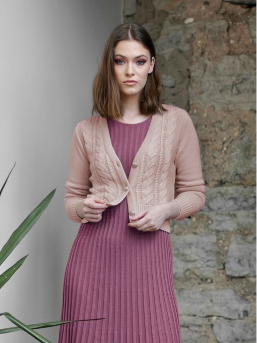 Light pink short cardigan Indira