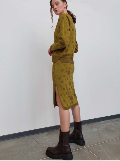 Rory olive green skirt