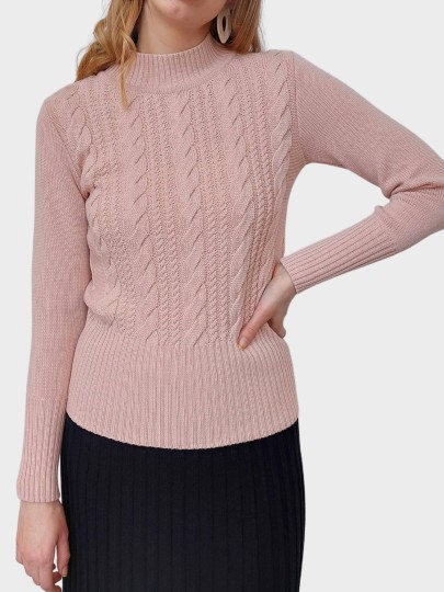 Indy light pink merino sweater