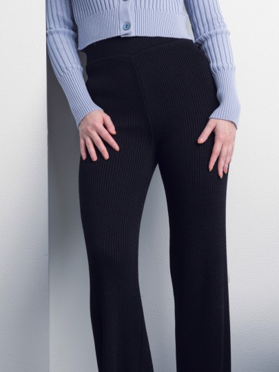 Synne merino trousers navy-blue