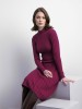 Malyn burgundy merino wool dress