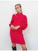 Mirva fucsia pink merino wool dress