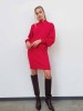 Mirva fucsia pink merino wool dress