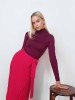 Riin fuchsia pink merino wool skirt