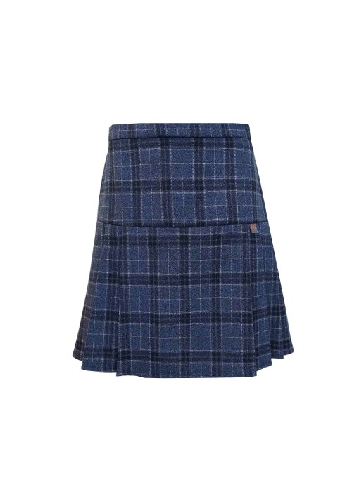 Elly skirt for Girls / Blue checkered