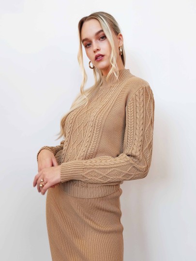 Sillen beige merino wool sweater