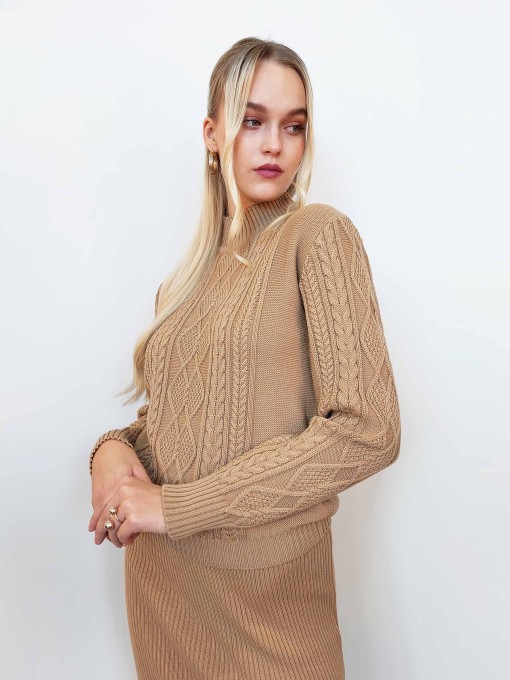 Sillen beige merino wool sweater