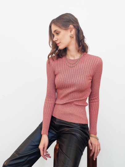 Tasy roosa sätendav džemper
