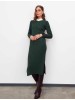 Sophia dark green merino wool dress