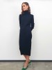 Marge navy blue merino wool dress