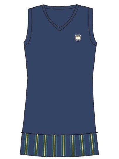 Knit dress for girls KUG VIRVE 25 / Navy blue