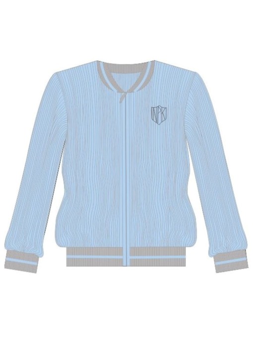 Children´s zippered bomber jacket NPK PIKKY /Grey+light blue