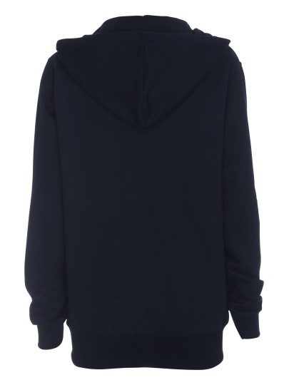 Hooded zip sweat, red