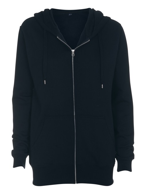 Hooded zip sweat, red