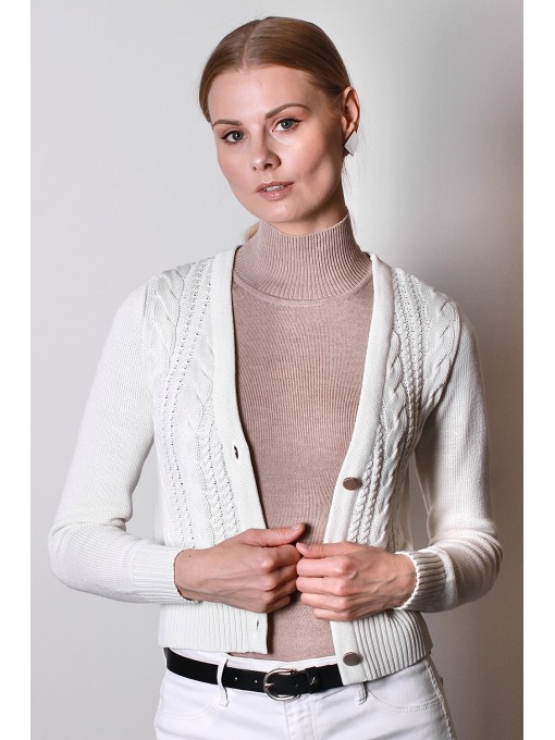 White merino cardigan Indira