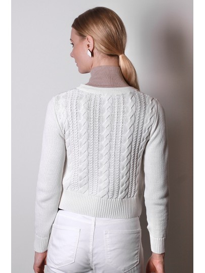 White merino cardigan Indira