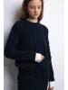 Immik cotton sweater navy-blue