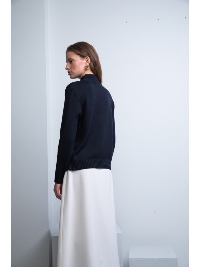 Indra merino sweater navy-blue