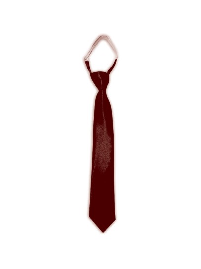 Burgundy tie with an elastic