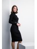 Ailen 110 black merino wool dress