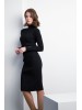 Ailen 110 black merino wool dress