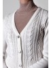 White merino cardigan Indira